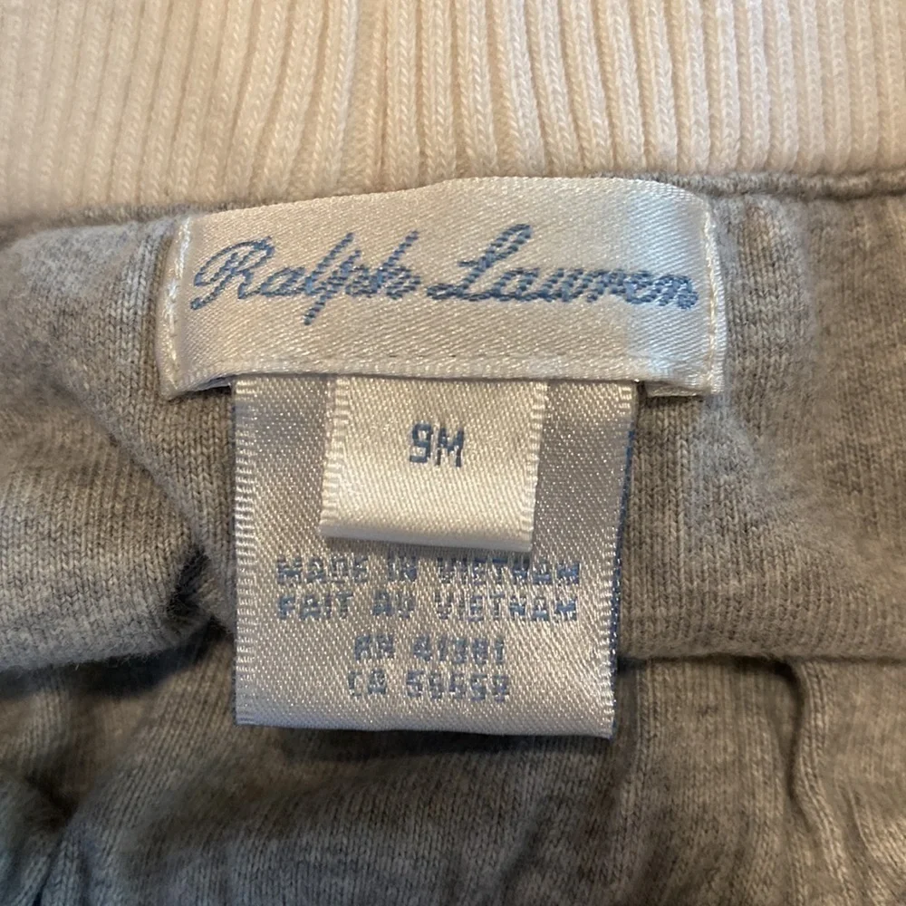 NWOT Ralph Lauren Lined Track Pants Size 9 Months